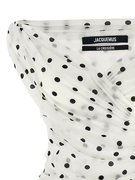 25SS 자크뮈스 숏 원피스 25E251DR22617809BT White Black - JACQUEMUS