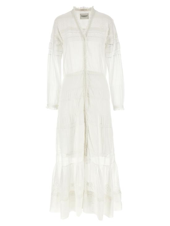 25SS 이자벨마랑에뚜왈 롱 원피스 RO0723FAC1J15E20WH White