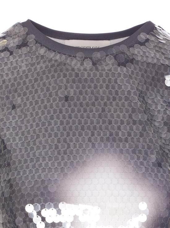 25SS 스포트막스 긴팔 티셔츠 2512941062600 KIBBUTZ 005 Silver - SPORTMAX