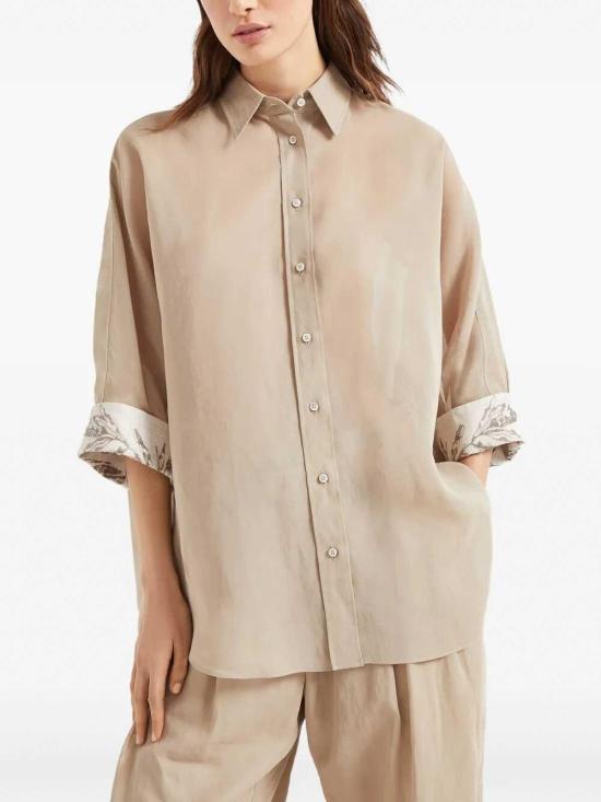  브루넬로 쿠치넬리 셔츠 MH911RH616C8690 Camel - BRUNELLO CUCINELLI