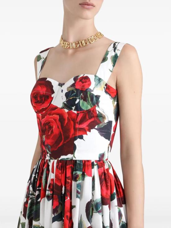 25SS 돌체앤가바나 롱 원피스 F6ADLTHS5S2 HA5KQ ROSA ROSSA F BCO - DOLCE & GABBANA