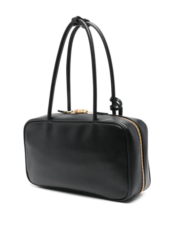 26FW 미우미우 보 레더 탑 핸들 백 5BB172 2CRW F0002 BLACK DOM - MIU MIU