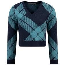  제이린드버그 스웨터 GWKW13135 W104 GLENMUIR TARTAN TEAL L DOM