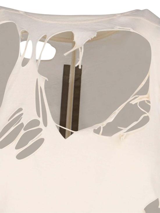  릭 오웬스 반팔 티셔츠 DS01E3208BHNDSD21 White - RICK OWENS