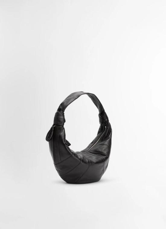 26FW 르메르 소프트 나파 레더 포춘 크루아상 백 BG0071 LL095 999 BLACK DOM - LEMAIRE