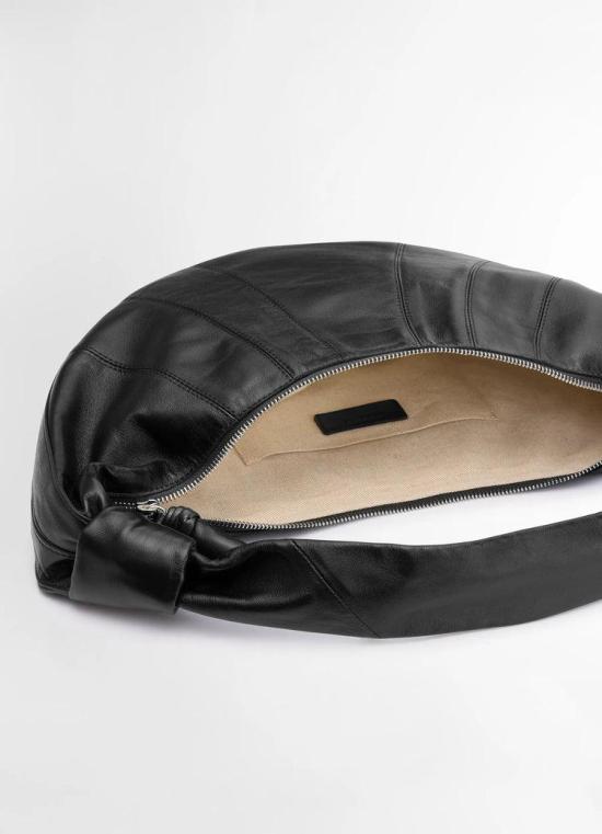 26FW 르메르 소프트 나파 레더 포춘 크루아상 백 BG0071 LL095 999 BLACK DOM - LEMAIRE