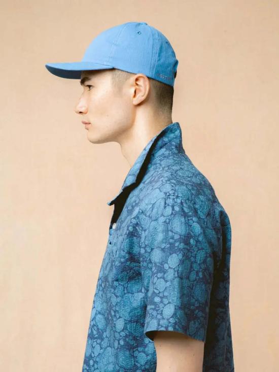  Kestin 반팔 셔츠 케스틴 크래먼드  블루 마블 텍스처 코튼 - KESTIN