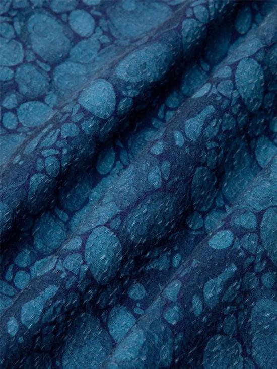  Kestin 반팔 셔츠 케스틴 크래먼드  블루 마블 텍스처 코튼 - KESTIN