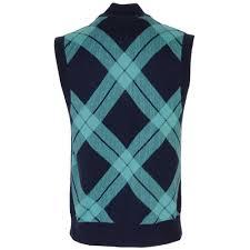 25SS 제이린드버그 니트 베스트 GMKW13118W104 GLENMUIR TARTAN TEAL L DOM - J LINDEBERG