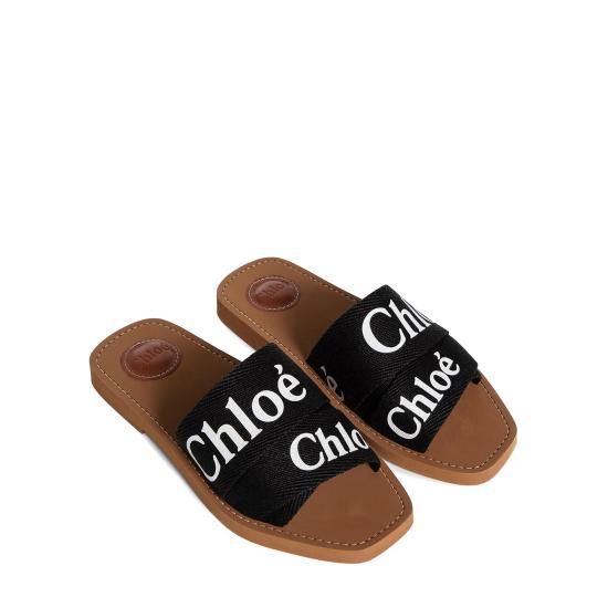  끌로에 우디 플랫 뮬 CHC22U188Z3 001 BLACK - CHLOE