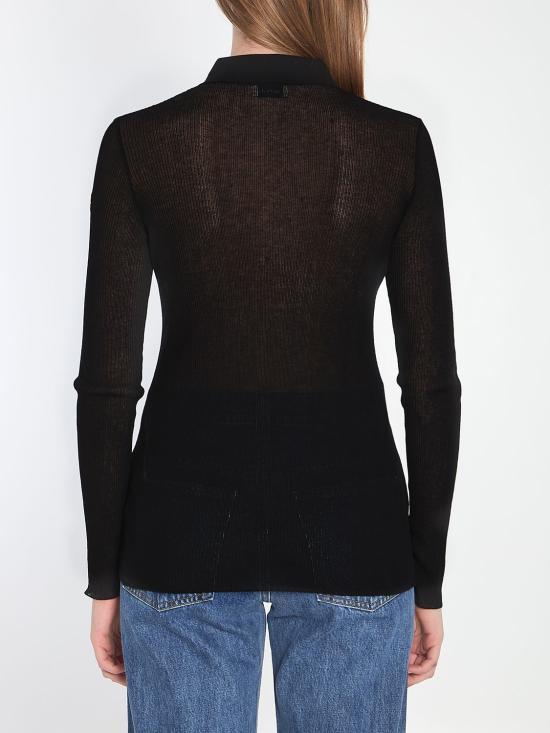 25SS 몽클레어 니트 폴로 셔츠 9A00005M1732999 BLACK DOM - MONCLER