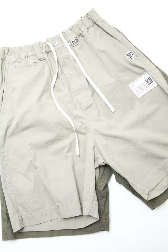  메종 미하라 야스히로 숏팬츠 포 레그 쇼츠 카키 - MAISON MIHARA YASUHIRO