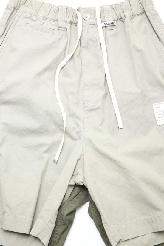  메종 미하라 야스히로 숏팬츠 포 레그 쇼츠 카키 - MAISON MIHARA YASUHIRO