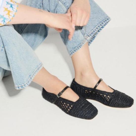  프레다 살바도르 뮬/슬리퍼 쥘 발레 플랫 블랙