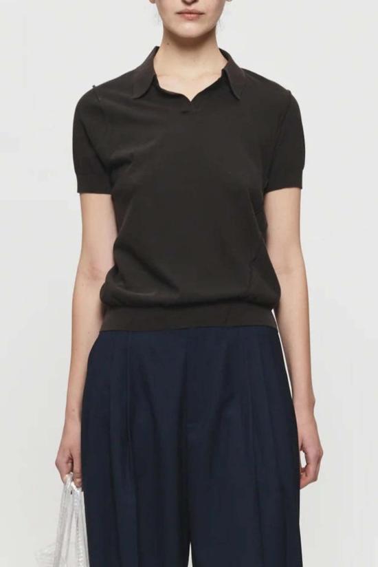  6397 반팔 티셔츠 인사이드 아웃 폴로 에스프레소