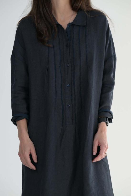  Kristensen du Nord 롱 원피스 Kristensen Du Nord 리넨 드레스 블루 Notte - OTHER BRANDS