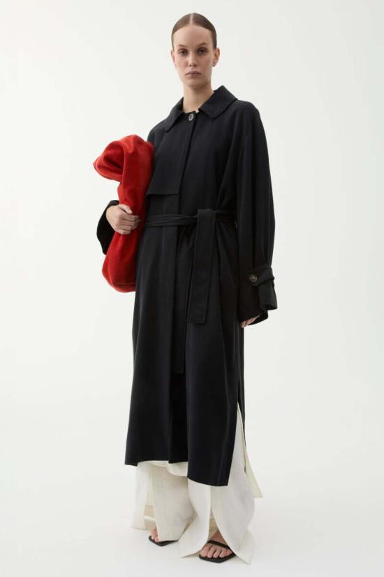  로데브예 트렌치 코트 로데비에르 폰다 트렌치 블랙