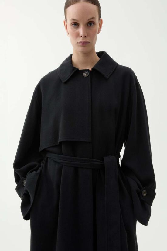  로데브예 트렌치 코트 로데비에르 폰다 트렌치 블랙 - RODEBJER