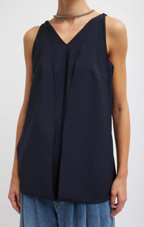  티비 튜닉 트로피컬 울 패널  네이비