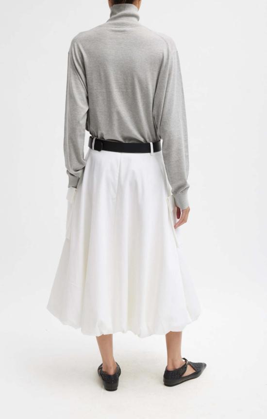  티비 롱 스커트 바이오 트윌 버블  옵틱 화이트 - TIBI