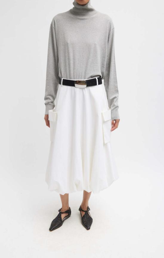  티비 롱 스커트 바이오 트윌 버블  옵틱 화이트