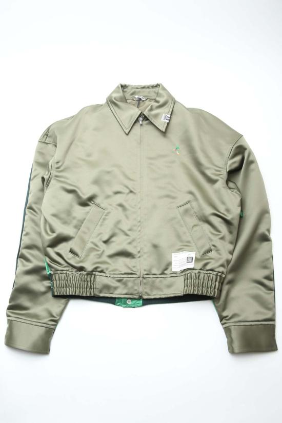  메종 미하라 야스히로 자켓 양쪽 프런트 새틴 재킷 카키