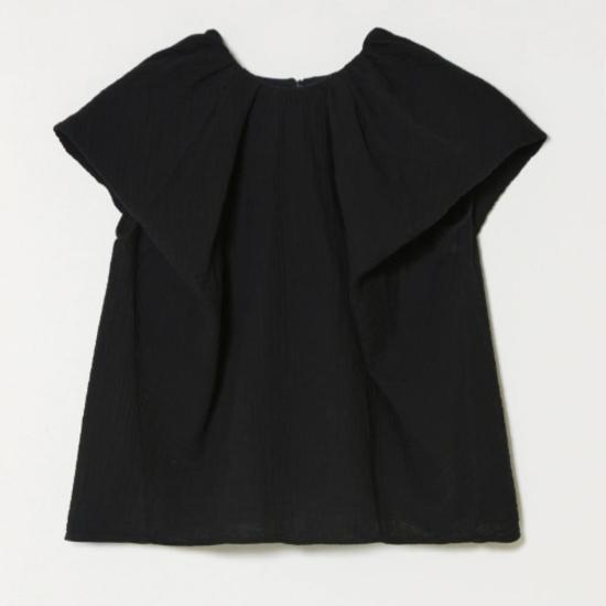  아뜰리에 델핀 블라우스 Atelier Delphine Cacie Top Kinari/Black - ATELIER DELPHINE