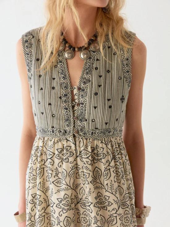  메종 호텔 롱 원피스 Maison Hotel Eugenie 드레스 Jasmine Soeur Zebra - MAISON HOTEL