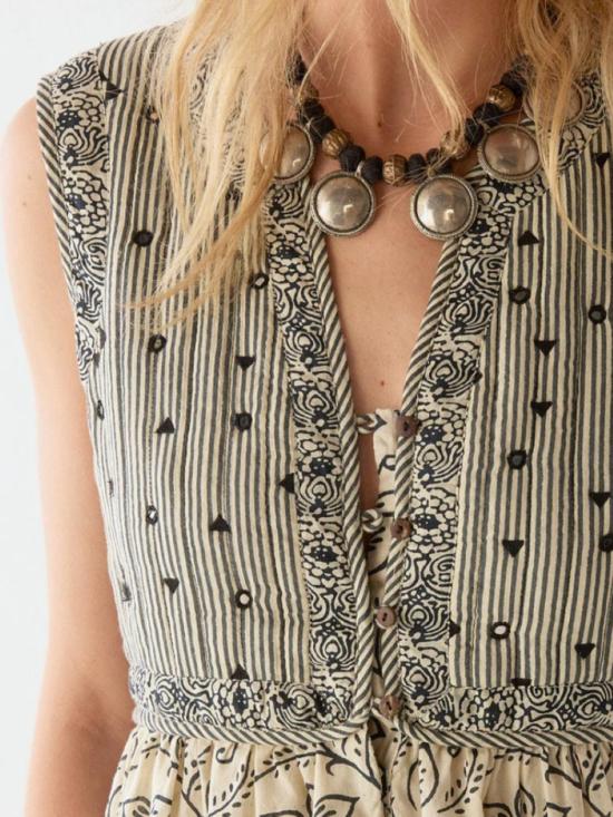  메종 호텔 롱 원피스 Maison Hotel Eugenie 드레스 Jasmine Soeur Zebra - MAISON HOTEL