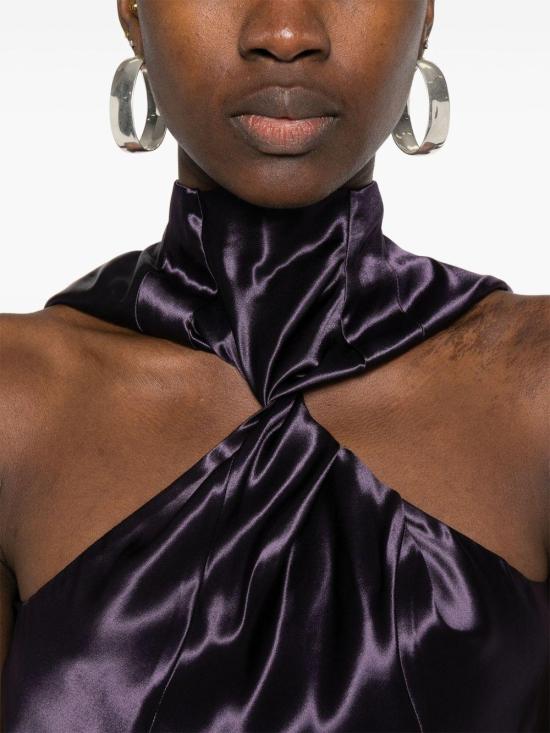 25SS 디 아티코 롱 원피스 250WCW00222VVV102AA 035 PURPLE - THE ATTICO