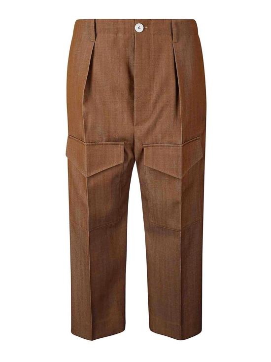  셋추 스트레이트 팬츠 U241P009W028COGNAC Brown