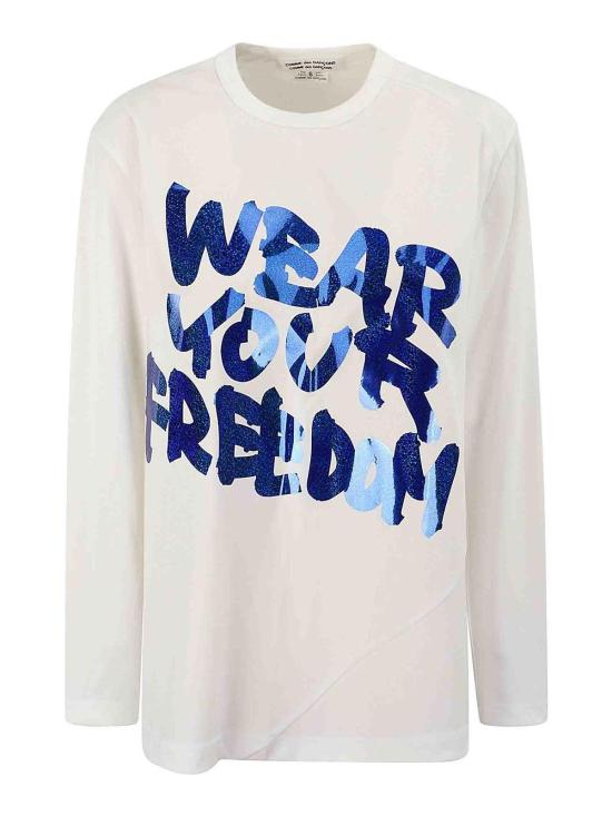  꼼데가르송 긴팔 티셔츠 RNT004W242 White