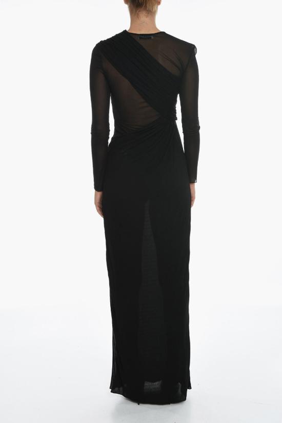  생로랑 롱 원피스 719400 Y5F63 1000 Black - SAINT LAURENT