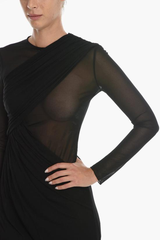  생로랑 롱 원피스 719400 Y5F63 1000 Black - SAINT LAURENT