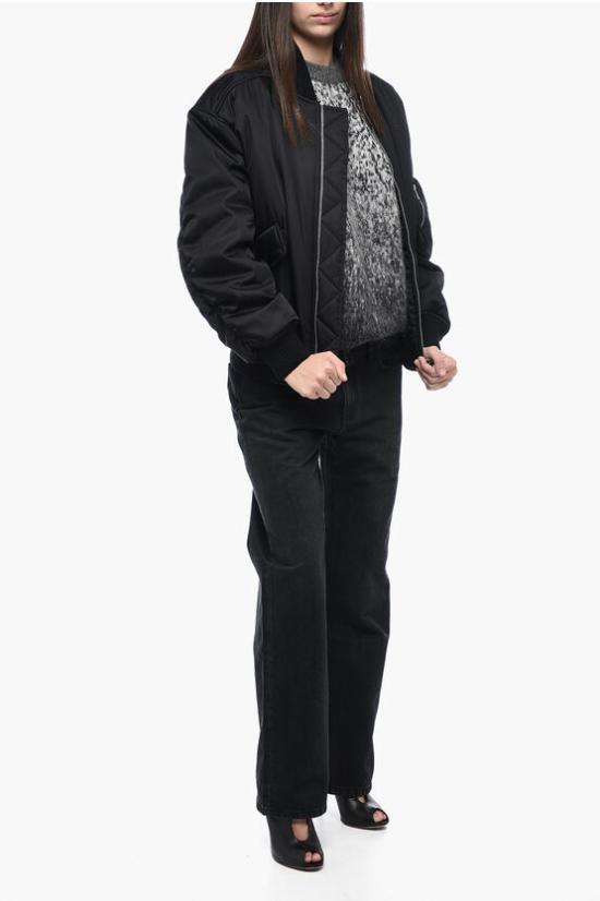  오프화이트 봄버 자켓 OWEH028F23 FAB001 1010 Black - OFF WHITE