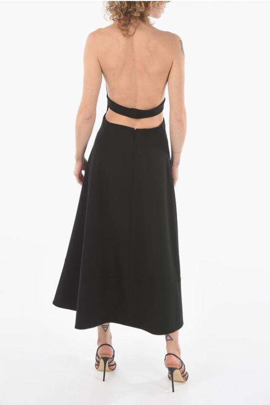  생로랑 미디 원피스 685605Y024K K 1000 Black - SAINT LAURENT