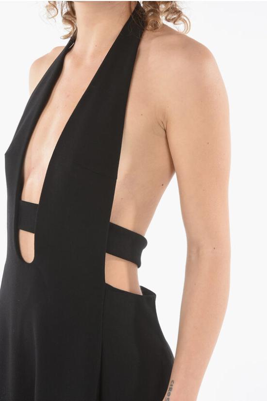  생로랑 미디 원피스 685605Y024K K 1000 Black - SAINT LAURENT