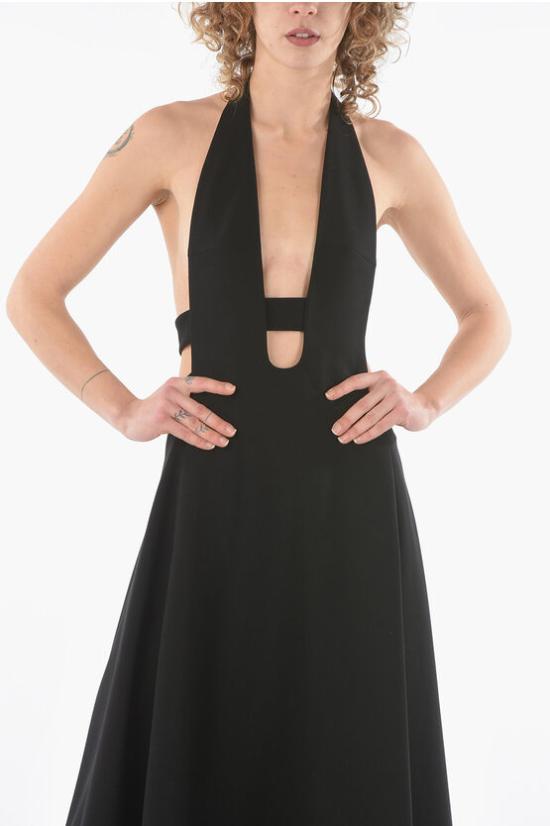  생로랑 미디 원피스 685605Y024K K 1000 Black - SAINT LAURENT