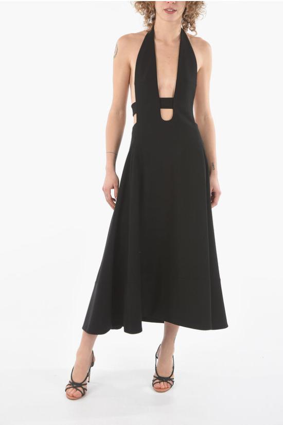  생로랑 미디 원피스 685605Y024K K 1000 Black