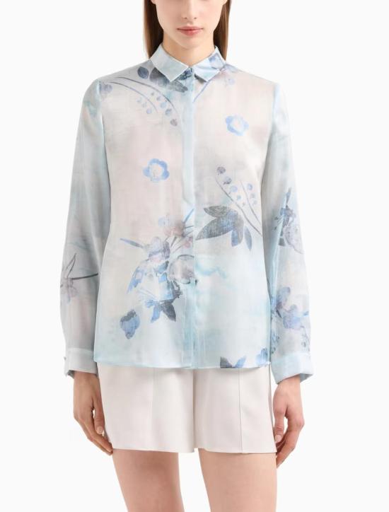 25SS 엠포리오 아르마니 셔츠 EW002140TE13523P1007 BEIGE STAMPA PASTELL - EMPORIO ARMANI