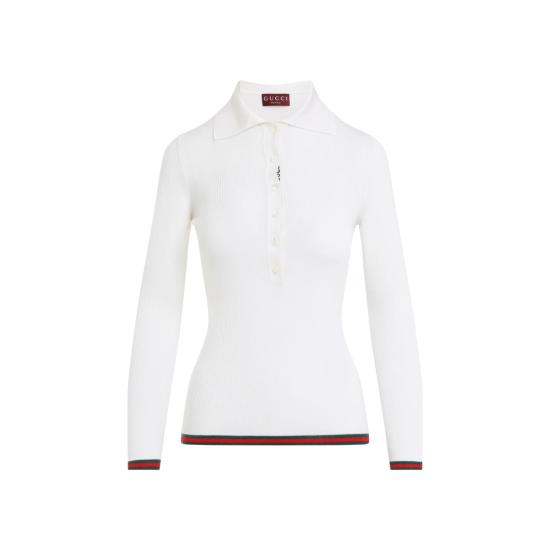 25SS 구찌 폴로 티셔츠 810315 XKD8J 9082 WHITE