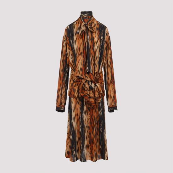 25SS 발렌시아가 원피스 814346 TRLD7 2135 BROWN - BALENCIAGA