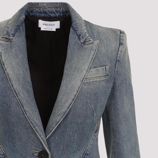 25SS 알렉산더 맥퀸 자켓 818823 QMACV 4315 INDIGO STONEWASHED BLUE - ALEXANDER MCQUEEN