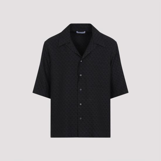 25FW 알렉산더 맥퀸 반팔 셔츠 814693 QRABU 1010 BLACK BLACK - ALEXANDER MCQUEEN