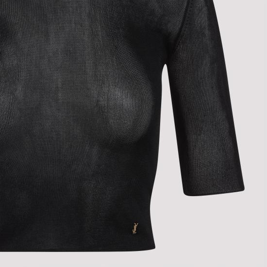 25SS 생로랑 반팔 티셔츠 819910 Y75WA 1000 NOIR BLACK - SAINT LAURENT