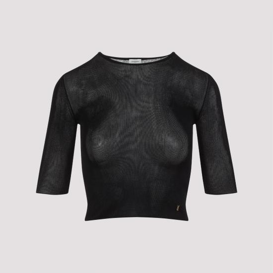 25SS 생로랑 반팔 티셔츠 819910 Y75WA 1000 NOIR BLACK - SAINT LAURENT