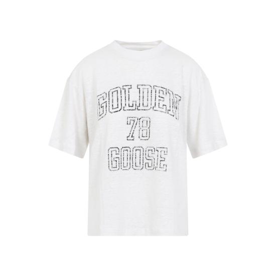 25SS 골든구스 반팔 티셔츠 GWP01874 P001891 11421 HERITAGE WHITE BLACK