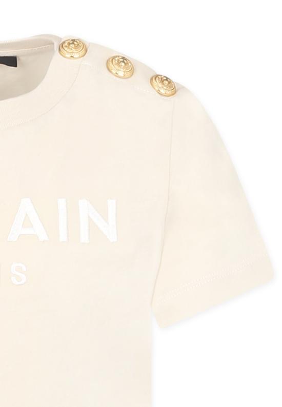  [키즈] 발망 티셔츠 BU8A11 Z1751 106 BEIGE - BALMAIN