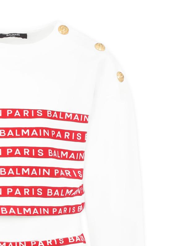  [키즈] 발망 트레이닝 웨어 BU3B20 Z1909 100RO WHITE - BALMAIN