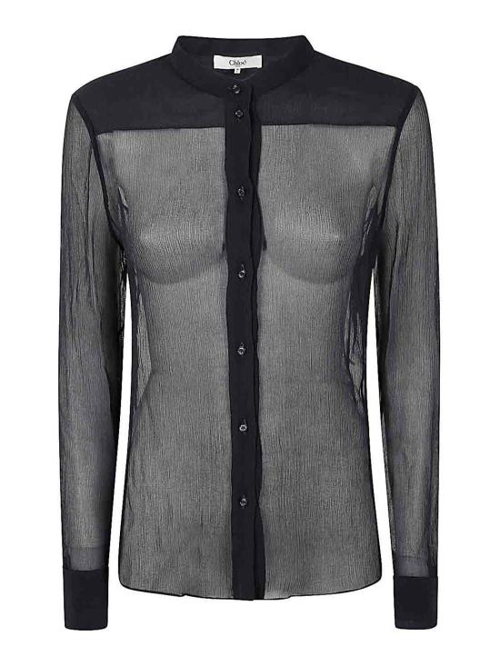  끌로에 블라우스 CHC24AHT1100648Q Blue - CHLOE